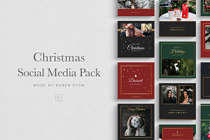 Christmas Social Media Pack, a Social Media Template by Ruben Stom