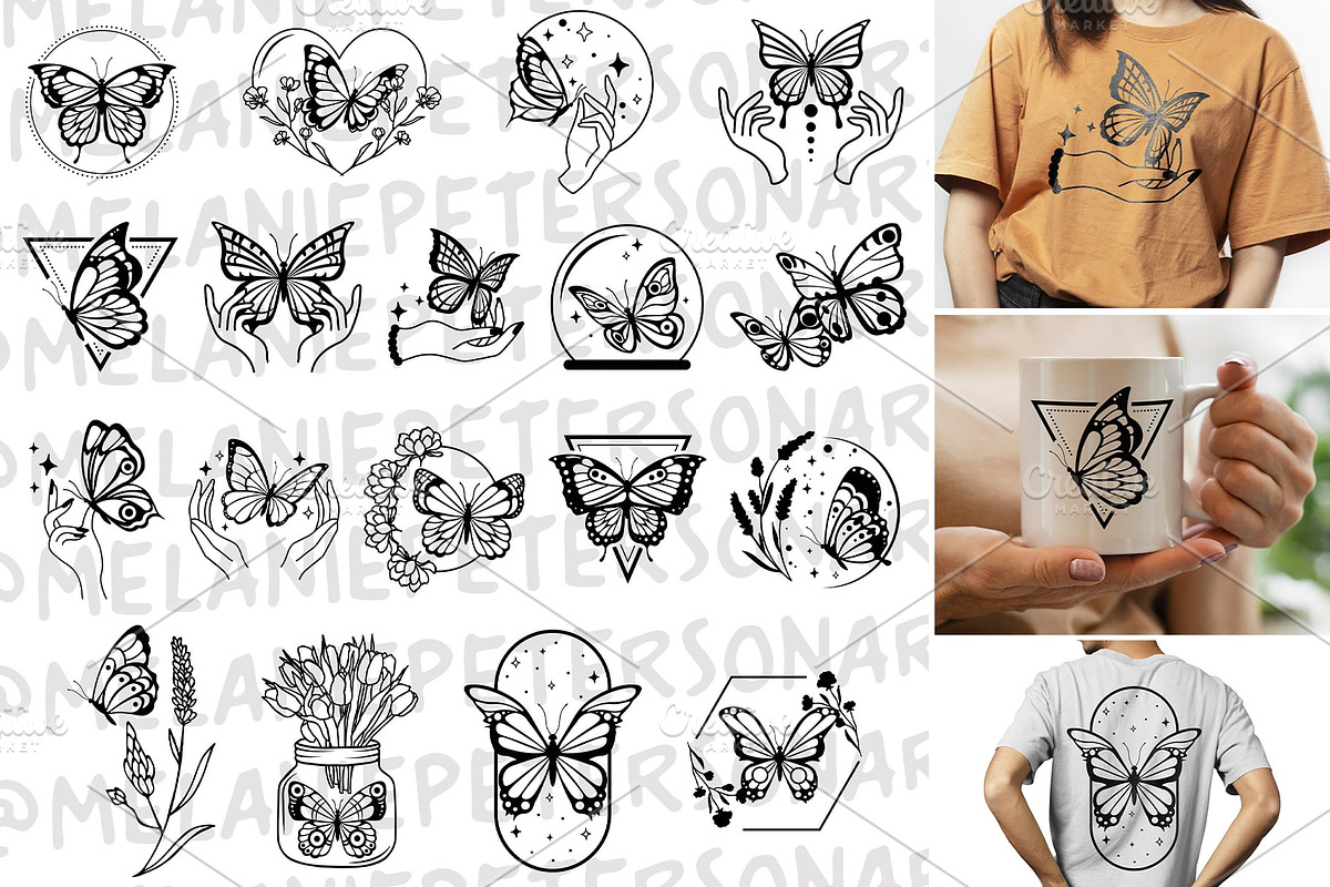 Butterfly Illustration SVG Bundle, an Illustration by Melanie Peterson
