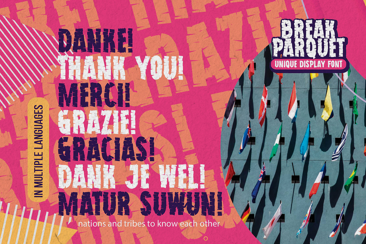 Break Parquet - Unique Display Font, a Font by Gassstype (Photo 8 of 8)