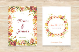 Floral Save The Date, an Invitation Template by HipFonts