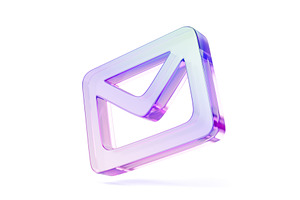 3d Glass Holographic Email Envelope