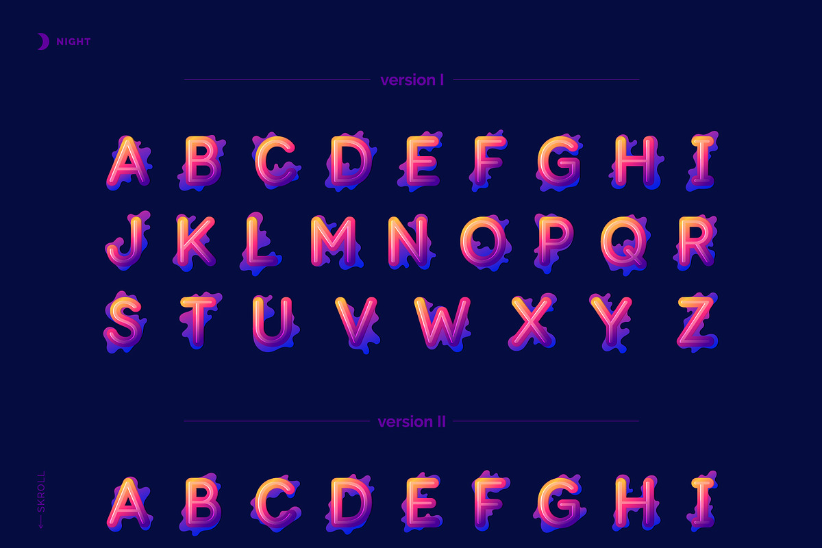 Plastic font / Illustrated letters, a Font by alekseiderin (Photo 5 of 8)
