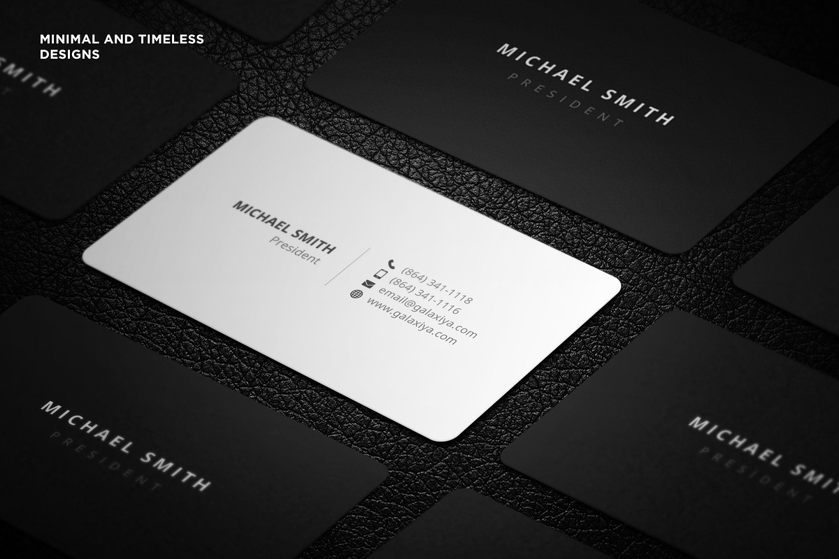Simple Individual Business Cards, a Business Card Template by Galaxiya (Photo 5 of 10)
