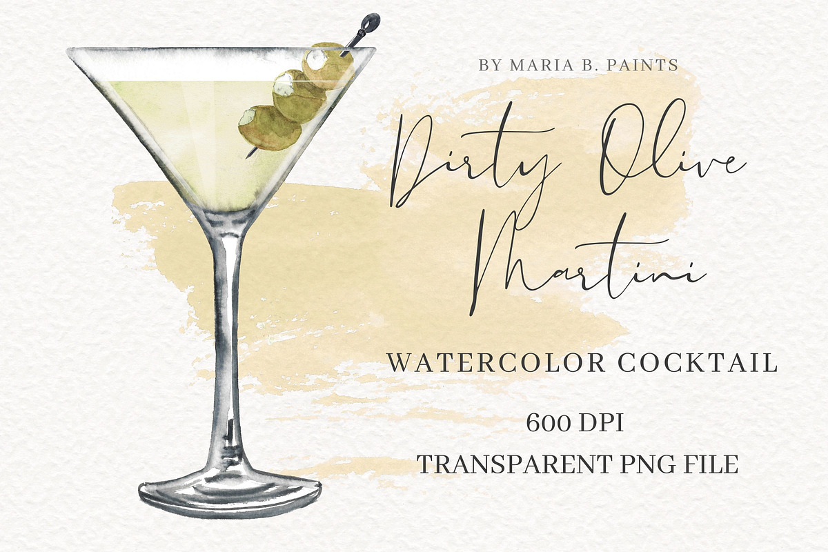 Watercolor Cocktail Illustration Set, an Illustration by Maria B. Paints (Photo 11 of 33)