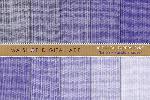 Digital Papers Purple Linen preview 4