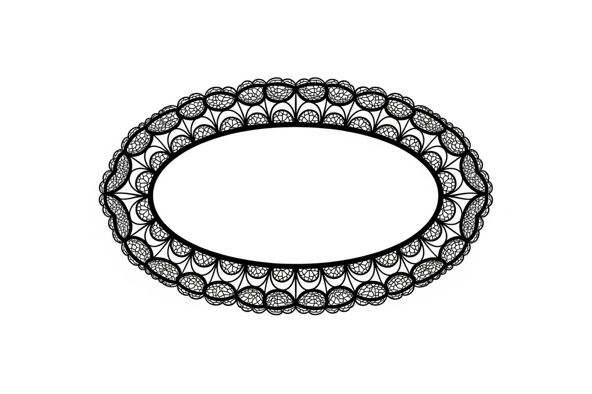 Vintage Lace Oval Frame Bundle, an Illustration by yasushie (Photo 22 of 30)