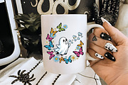 Boho Halloween Cute Ghost Clipart, a Seasonal Illustration by RobertsArt (Thumbnail 6 of 7)
