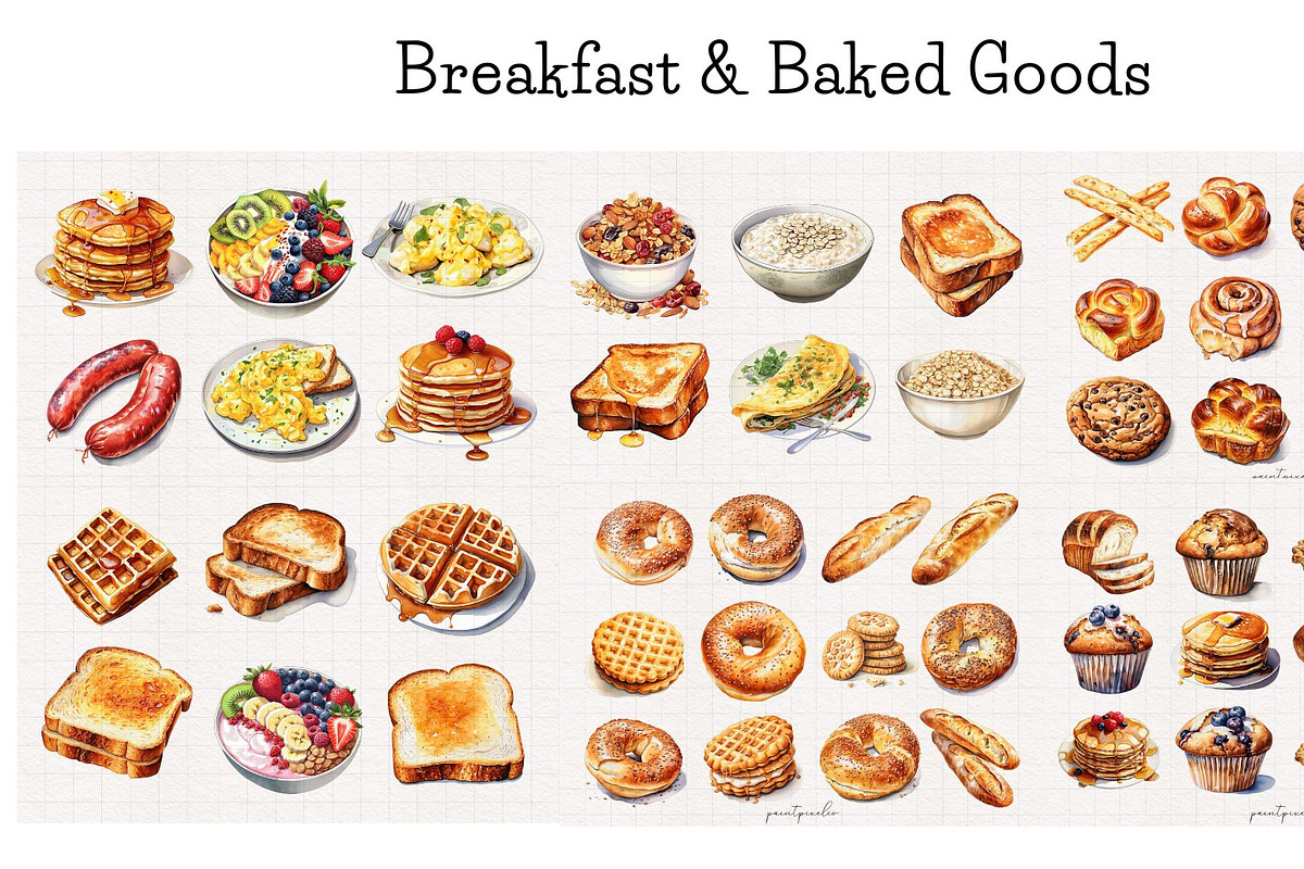 Food Clipart Mega Bundle, a Food Illustration by PaintPixelCo (Photo 17 of 19)