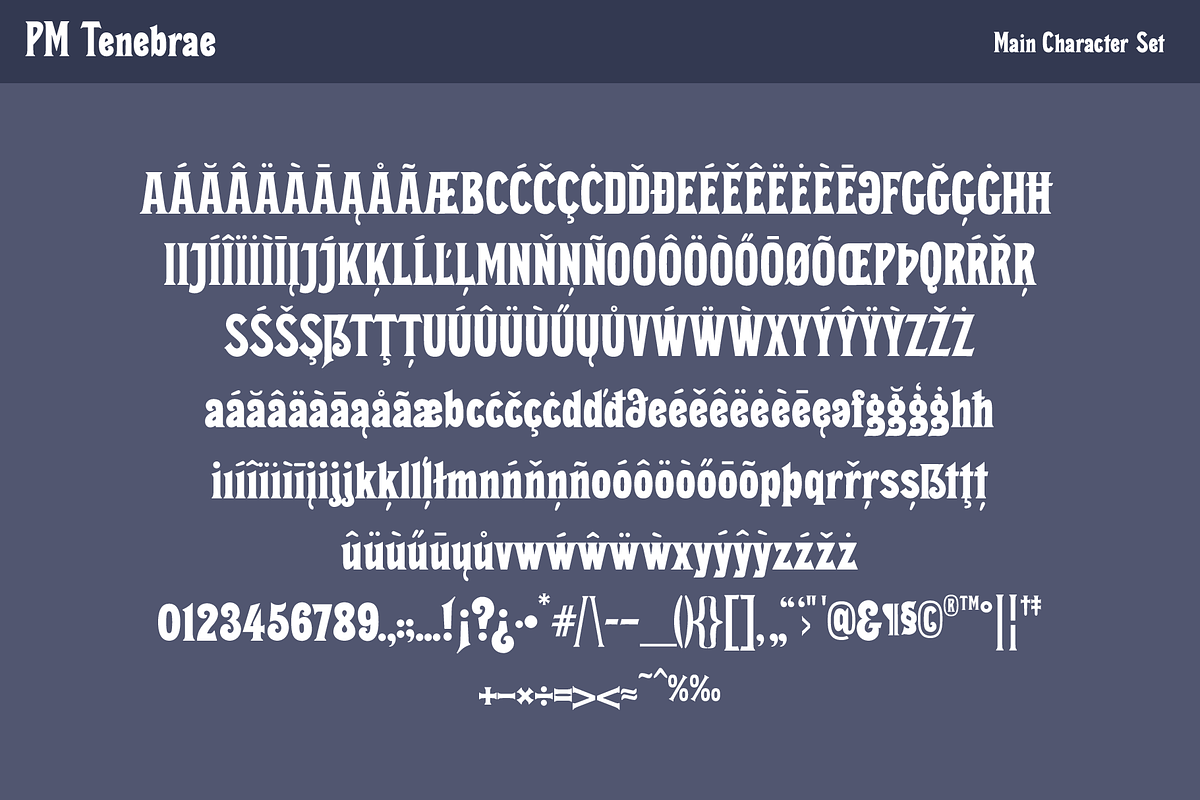 Tenebrae Gothic Horror Fantasy Font, a Blackletter Font by Paper Moon Graphic Supply (Photo 5 of 8)