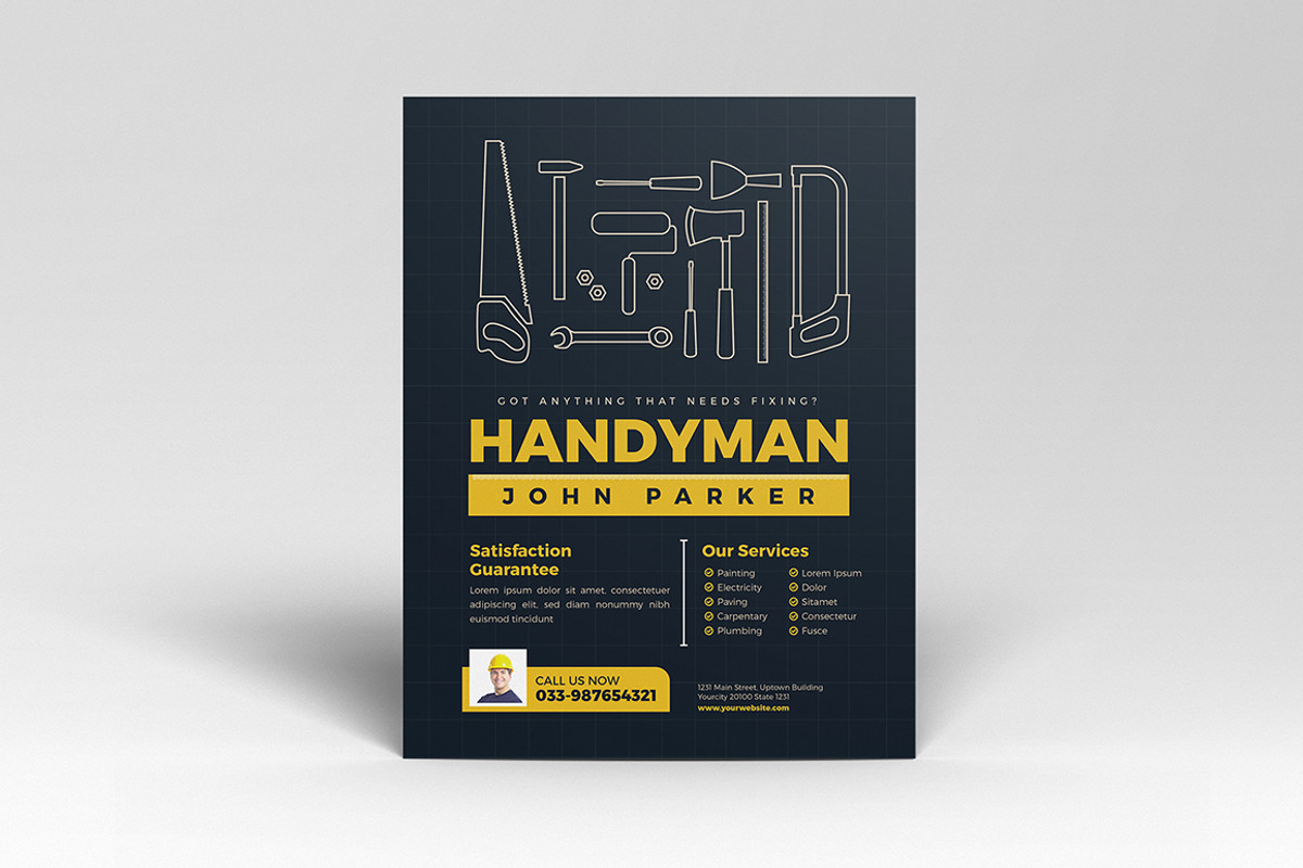Handyman Flyer, a Flyer Template by Guuver (Photo 4 of 4)