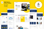 Digital Agency Website Template, a Landing Page Template by zeeshanriaz55 (Thumbnail 1 of 7)
