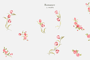 Romance - watercolor flowers clipart, an Illustration by Bruna Illustrates (Thumbnail 3 of 5)