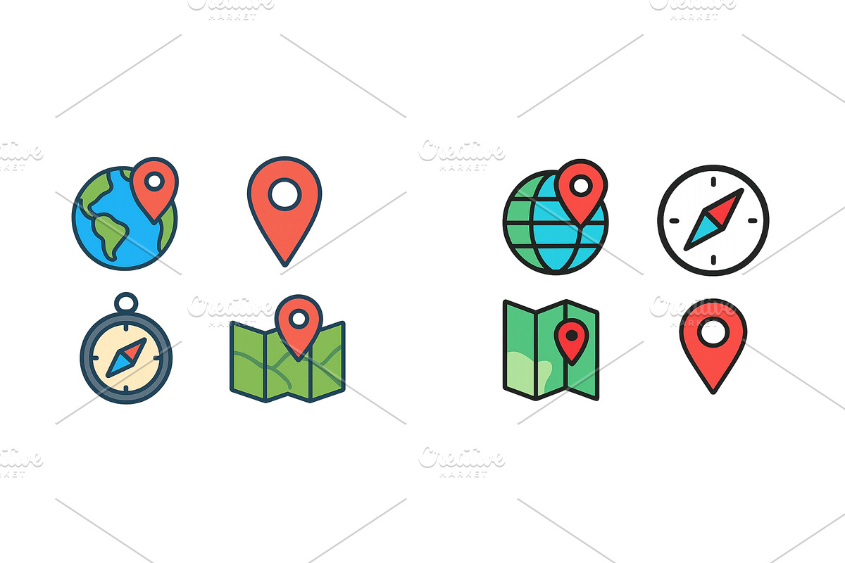Various location and navigation, a Technology Illustration by ZinetroN