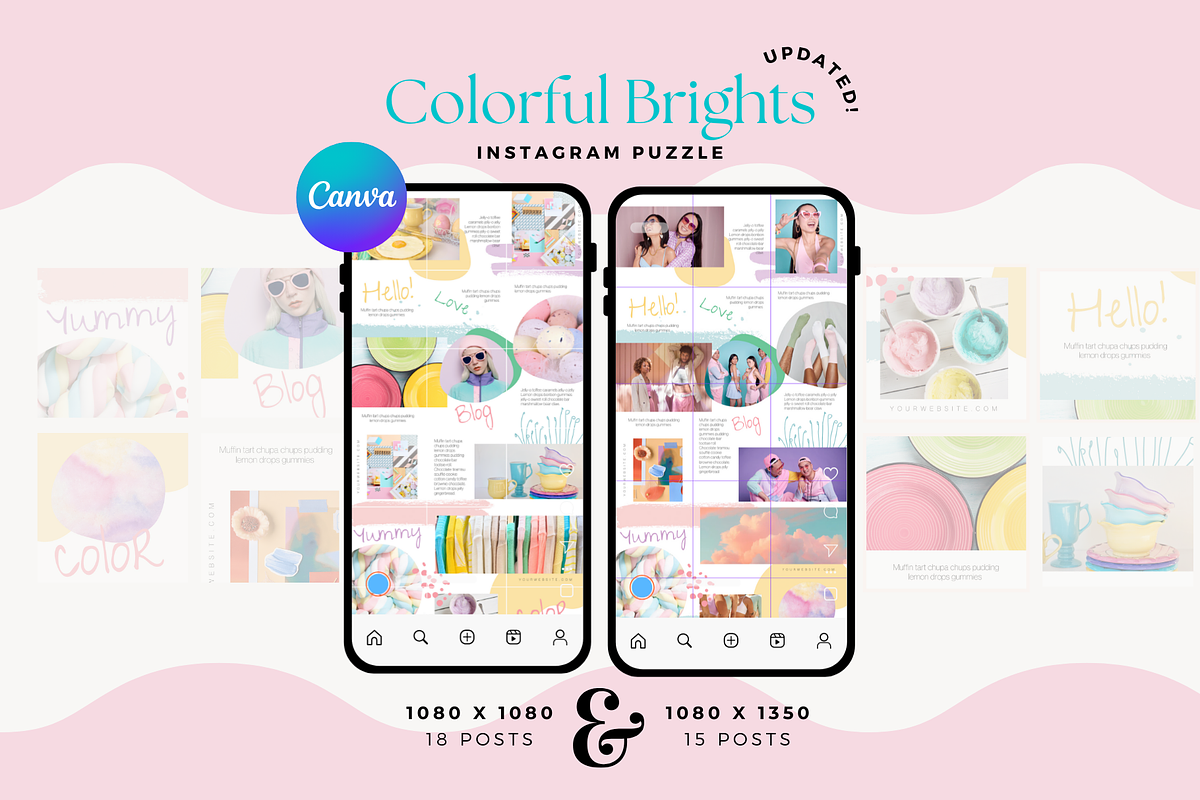 Colorful Brights Instagram Puzzle, a Social Media Template by The Blog Creative (Photo 1 of 18)