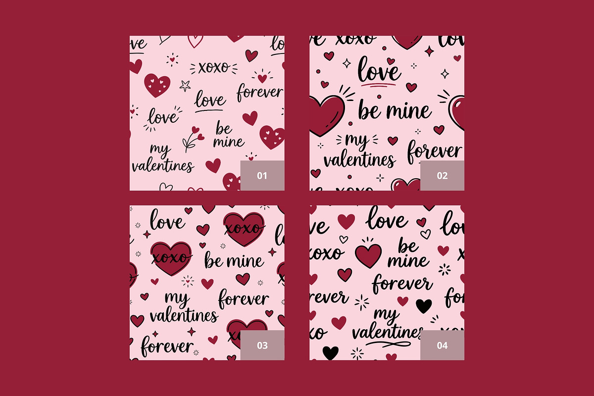 Valentine’s Day Seamless Pattern, a Pattern Graphic by Pulsecolor (Photo 2 of 10)