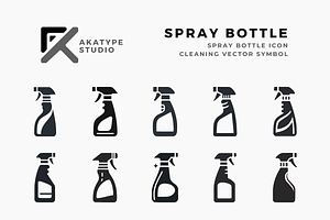Spray Bottle Icon Vector, an Icon by Akatype Studio