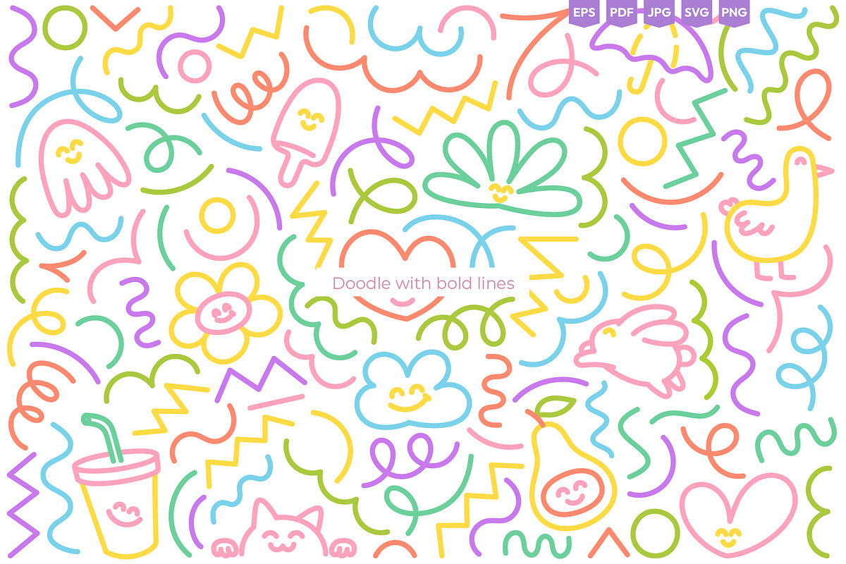 Playful Doodle Vector Pack, an Illustration by Ilia Design (Photo 3 of 10)