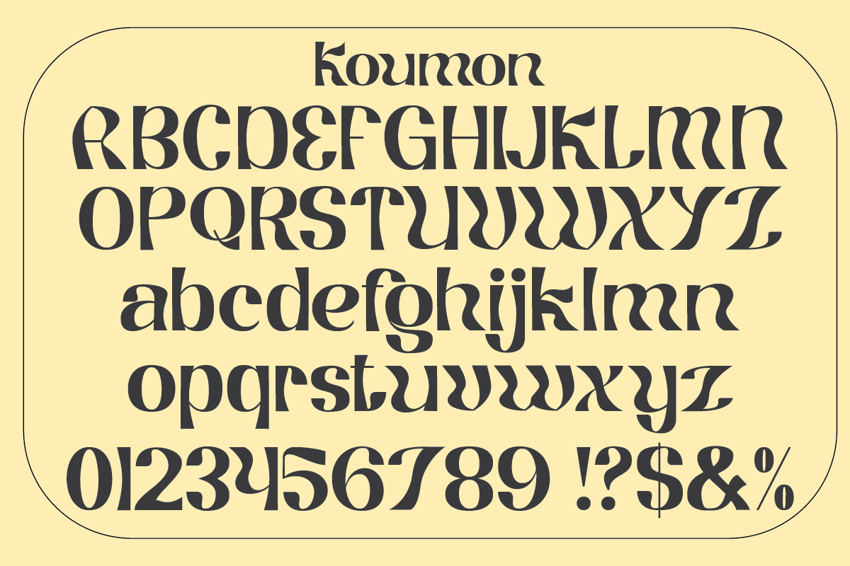Kuomon, a Font by Muksal Creative (Photo 9 of 9)