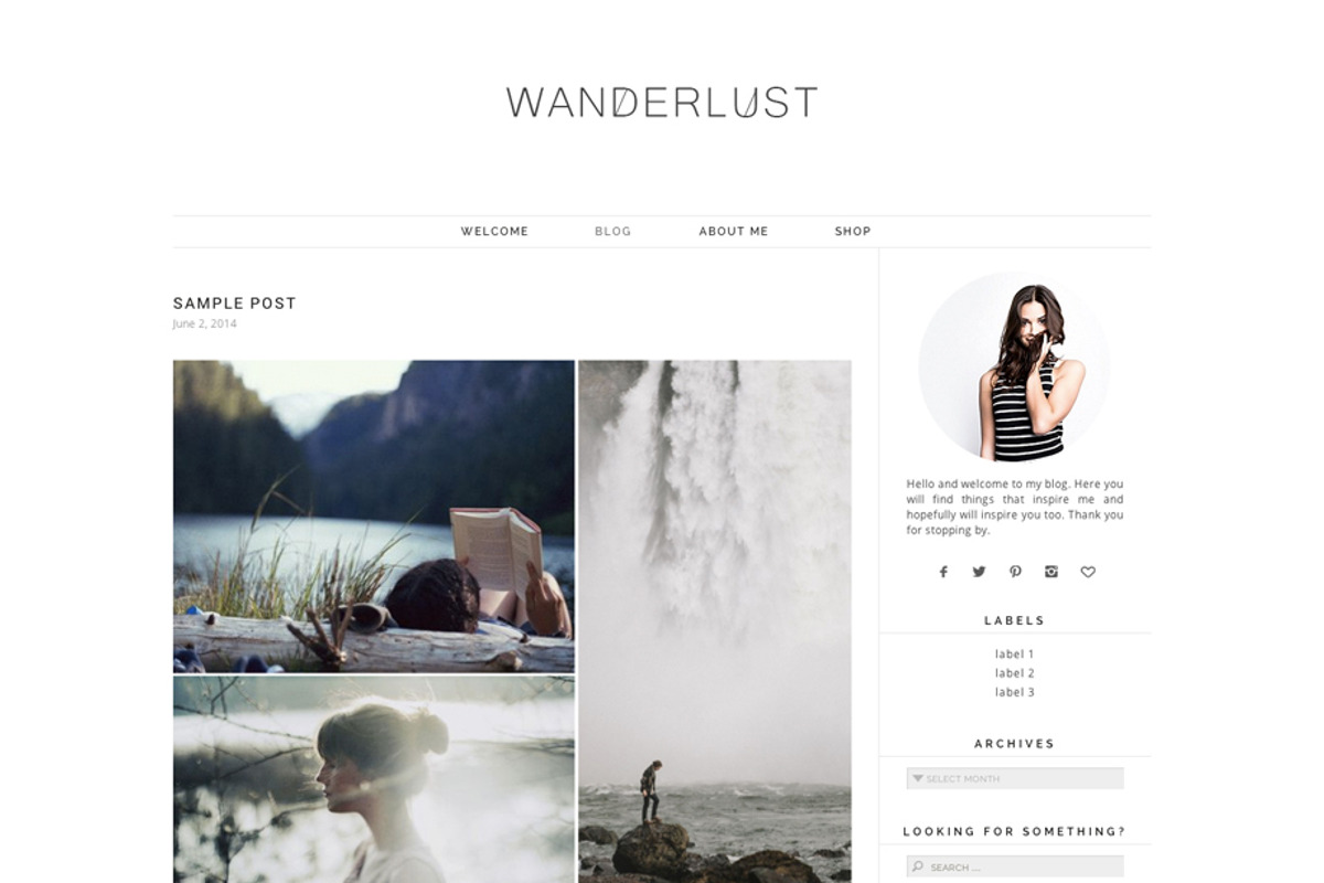 Responsive WP Theme - Wanderlust, a WordPress Template by Light Morango (Photo 2 of 5)