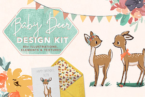 Sweet Baby Deer Illustrations