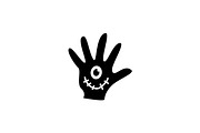 Face on palm hand logo design, an Object Graphic by nicemorning (Thumbnail 2 of 2)