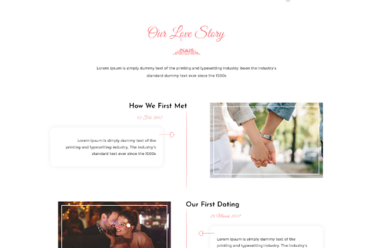 Wedding - Photoshop Website Template, an UI Kit Template by Techeshta Solutions (Photo 4 of 5)