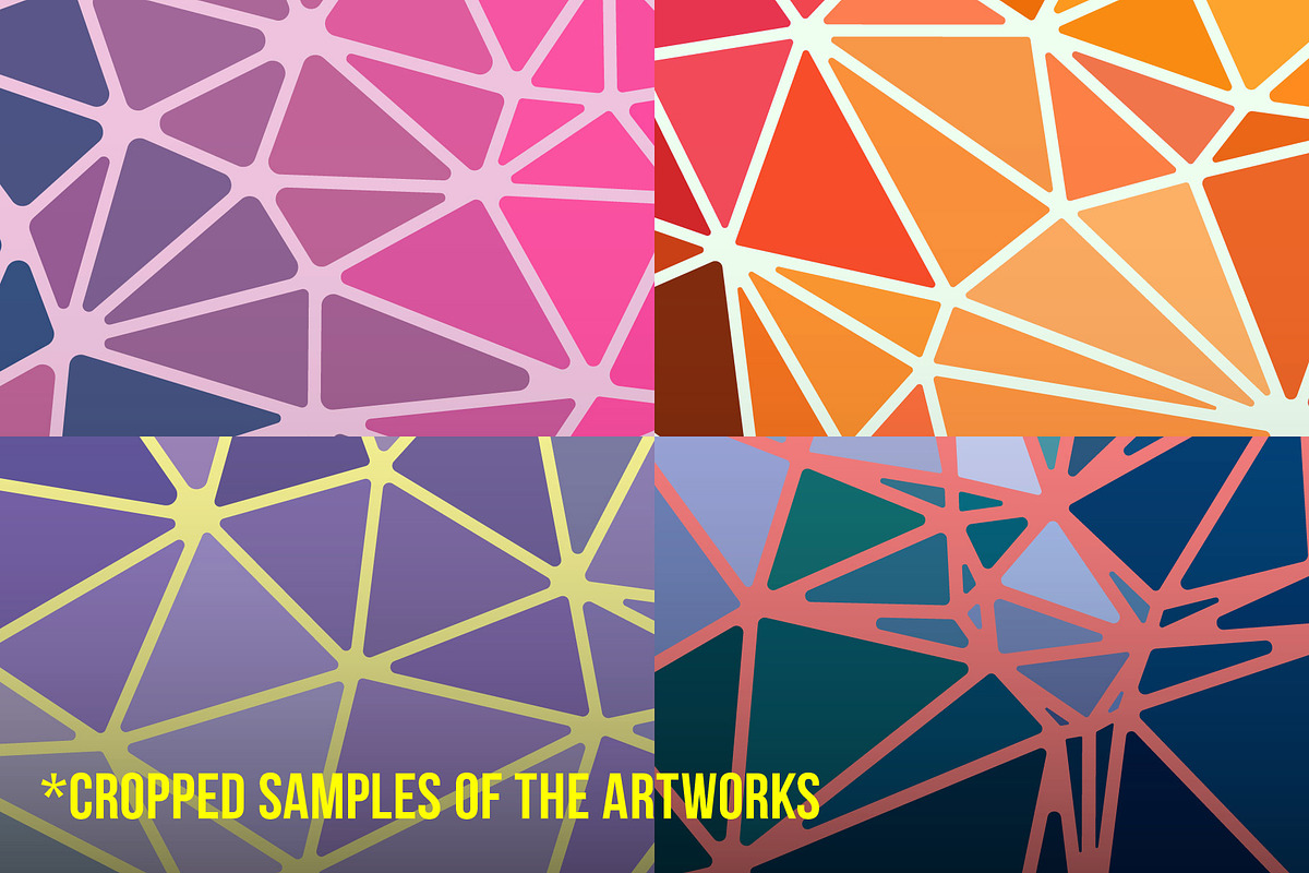 Triangle Mesh Textures Pack, a Texture Graphic by fukomoku (Photo 8 of 9)
