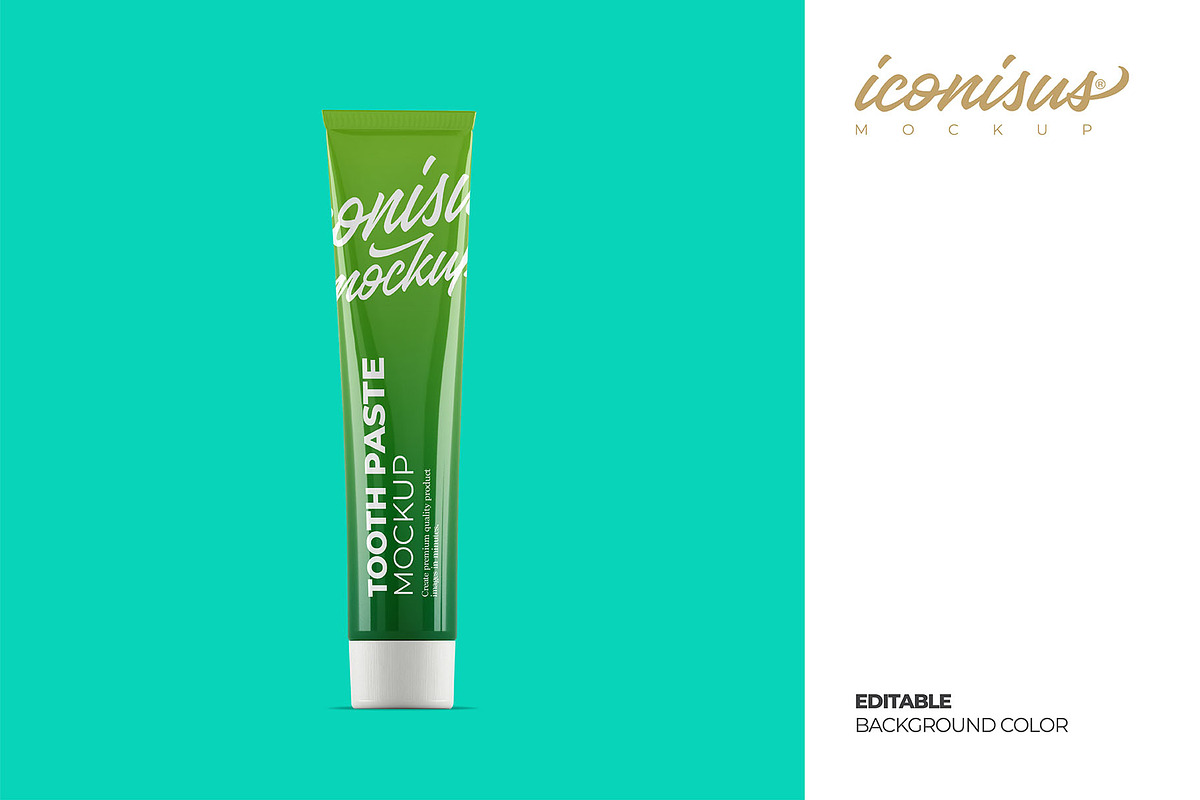 Toothpaste mock-up template, a Packaging Mockup by iconisusmockup (Photo 2 of 2)