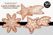 50 Watercolor Christmas Gingerbread, a Decorative Illustration by KarinkaBU (Thumbnail 7 of 8)