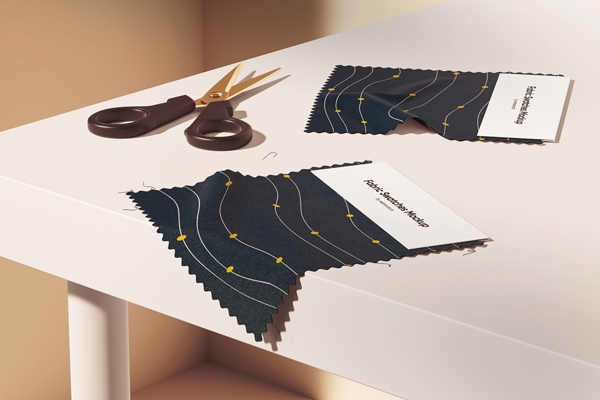 Fabric Swatches Mockup, a Packaging Mockup by WebAndCat (Photo 8 of 12)
