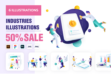 Industries - Illustrations Pack