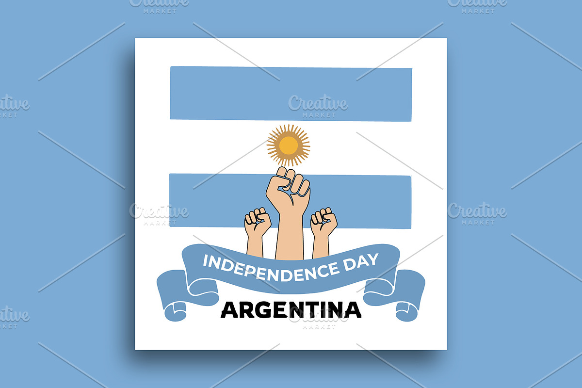Argentina Independence Day Banner, a Social Media Template by nandinigraphics (Photo 2 of 3)