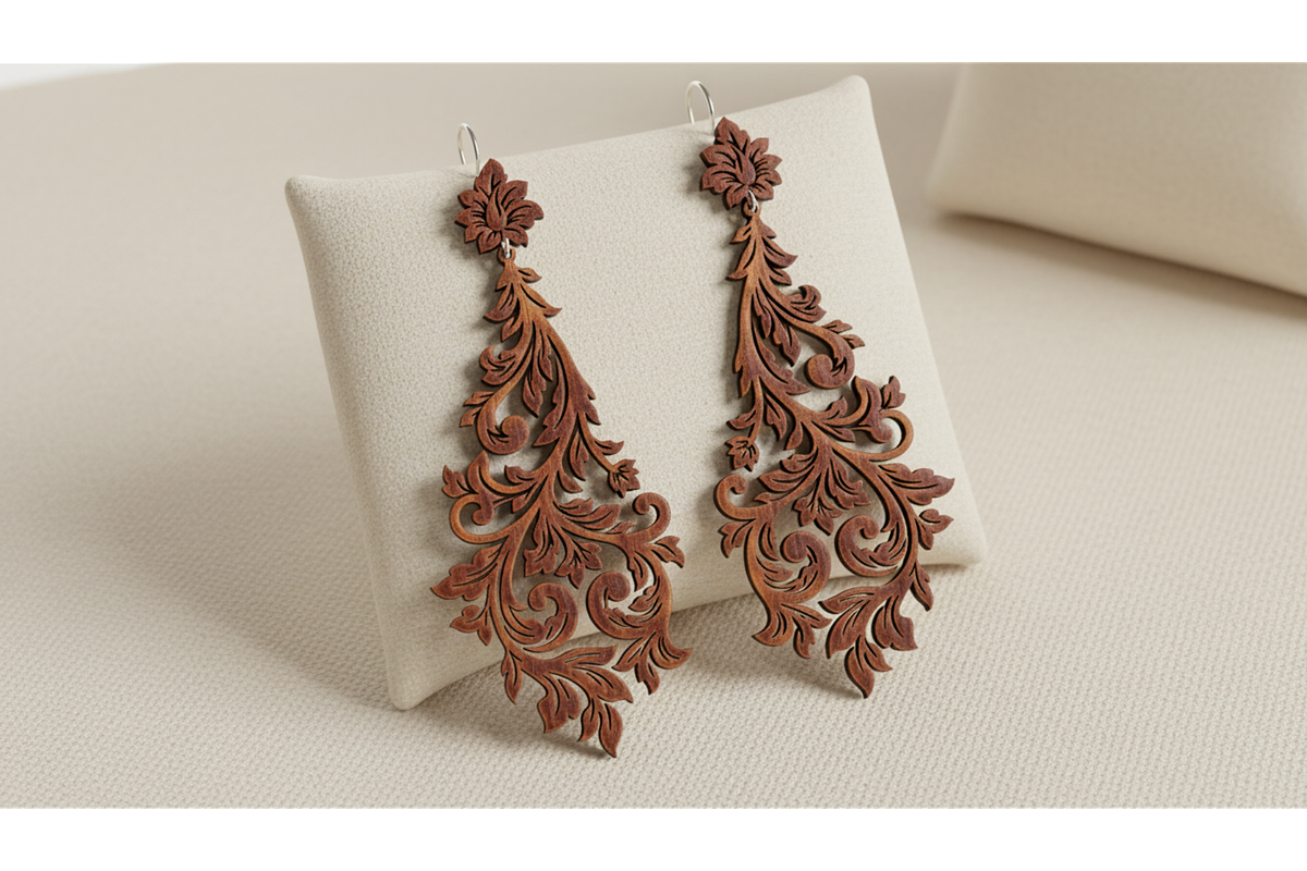 Floral Drop Earring SVGs, a Graphic by musafir_fashion (Photo 11 of 11)
