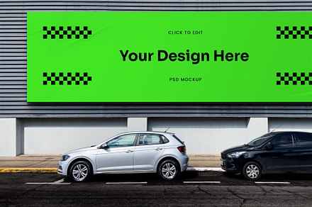 Advertising Mockup City and Cars