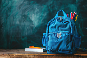 Modern school backpack, Back To School concept, a School & Education Photo by AlyaAnd