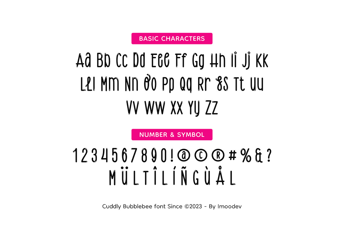 Cuddly Bubblebee - Playful Typeface, a Sans Serif Font by Imoodev (Photo 3 of 4)