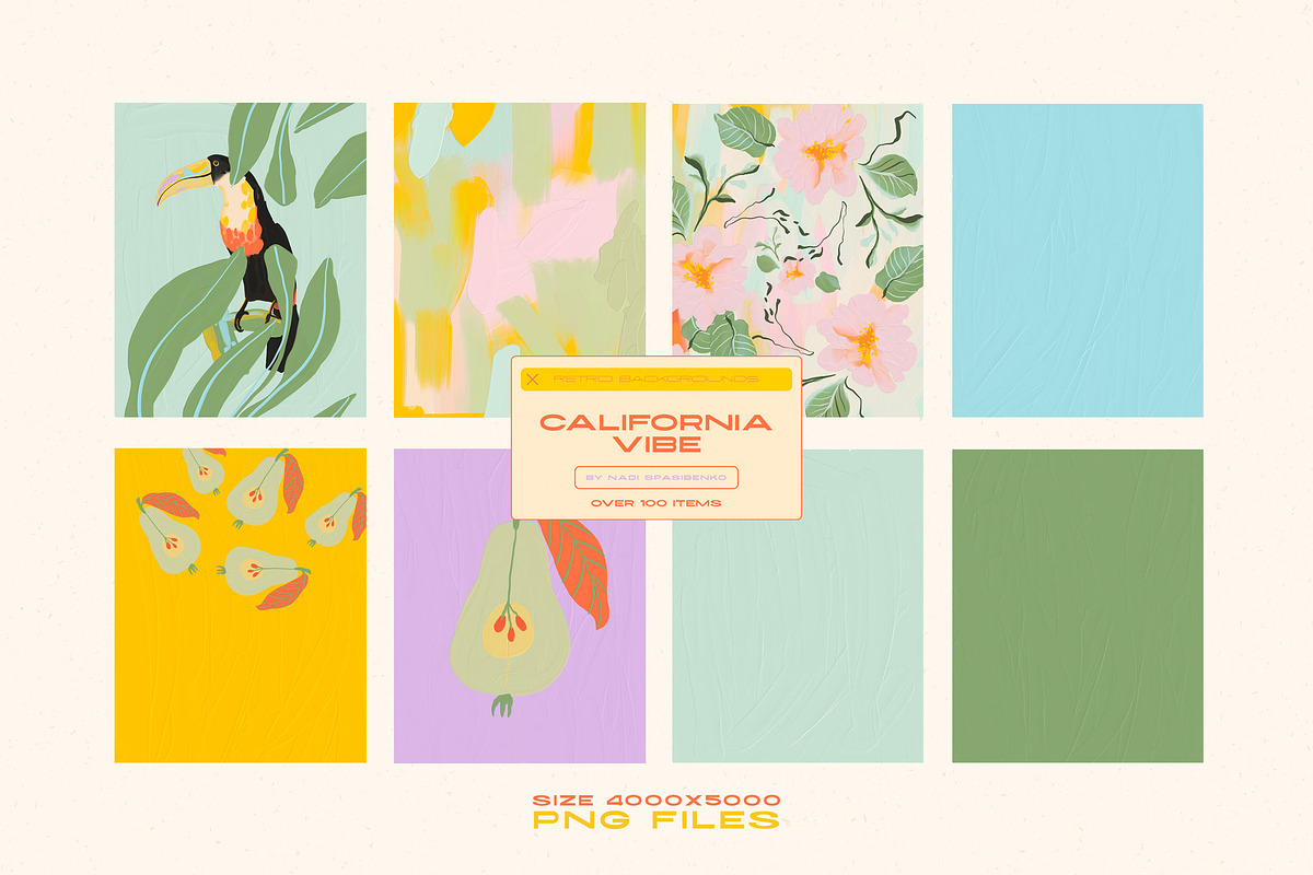 California - Acrylic Retro Textures, a Wallpaper Graphic by nadispasibenko (Photo 11 of 22)