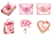 Pink Coquette Mother's Day Clipart, an Illustration by Watercolor design (Thumbnail 5 of 10)