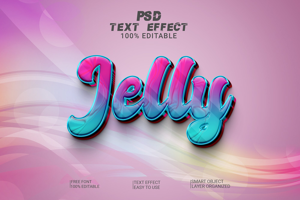 3d Jelly Text Style Effect, a Layer Style Add-On by Md Imamul
