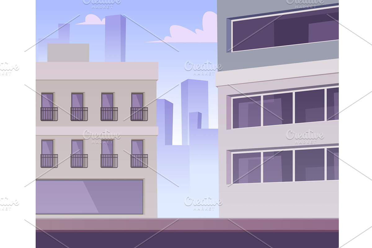Urban landscape. empty city streets, an Object Illustration by Onyx