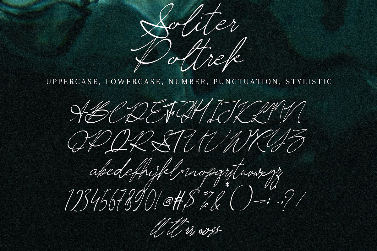 Soliter Poltrek, a Handwritten Font by HaKi Studio (Photo 5 of 5)