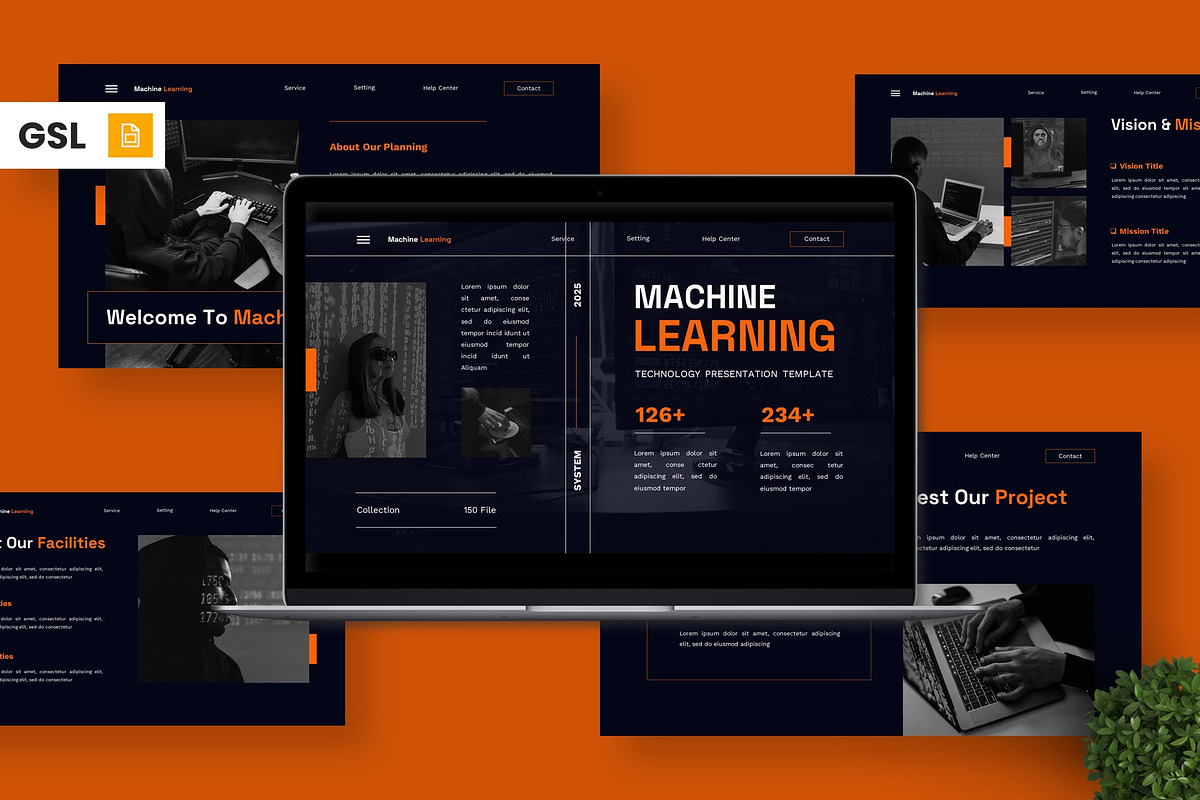 Machine Learning - Technology GSL, a Presentation Template by Deepslide Studio (Photo 1 of 4)
