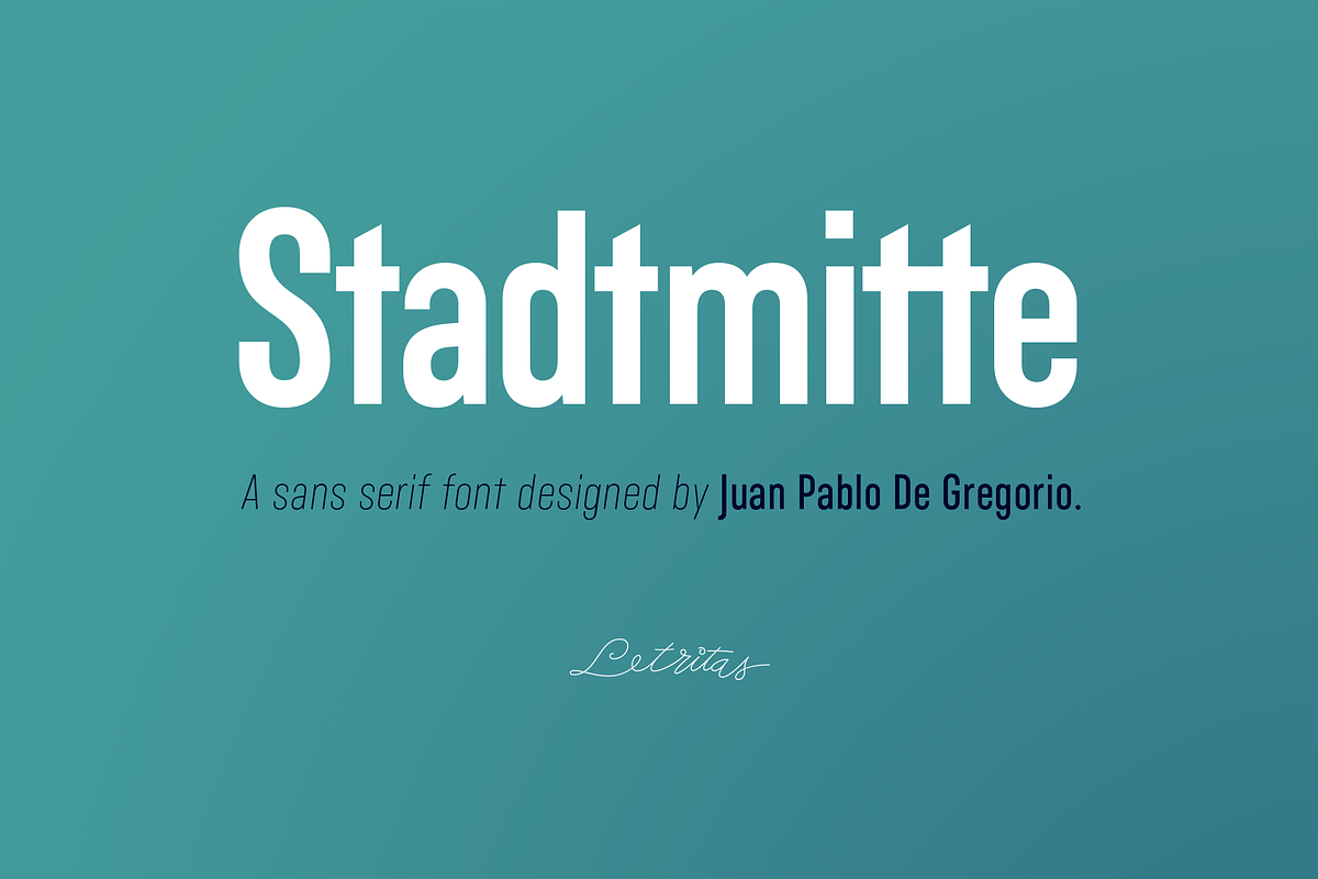 StadtMitte, a Sans Serif Font by Letritas (Photo 1 of 10)