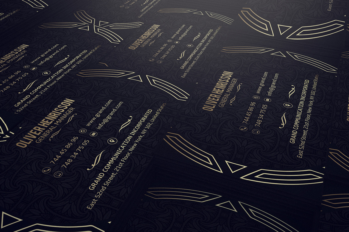 Gold And Black Business Card, a Business Card Template by Marvel (Photo 3 of 4)