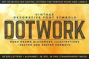 DOTWORK decorative font symbols