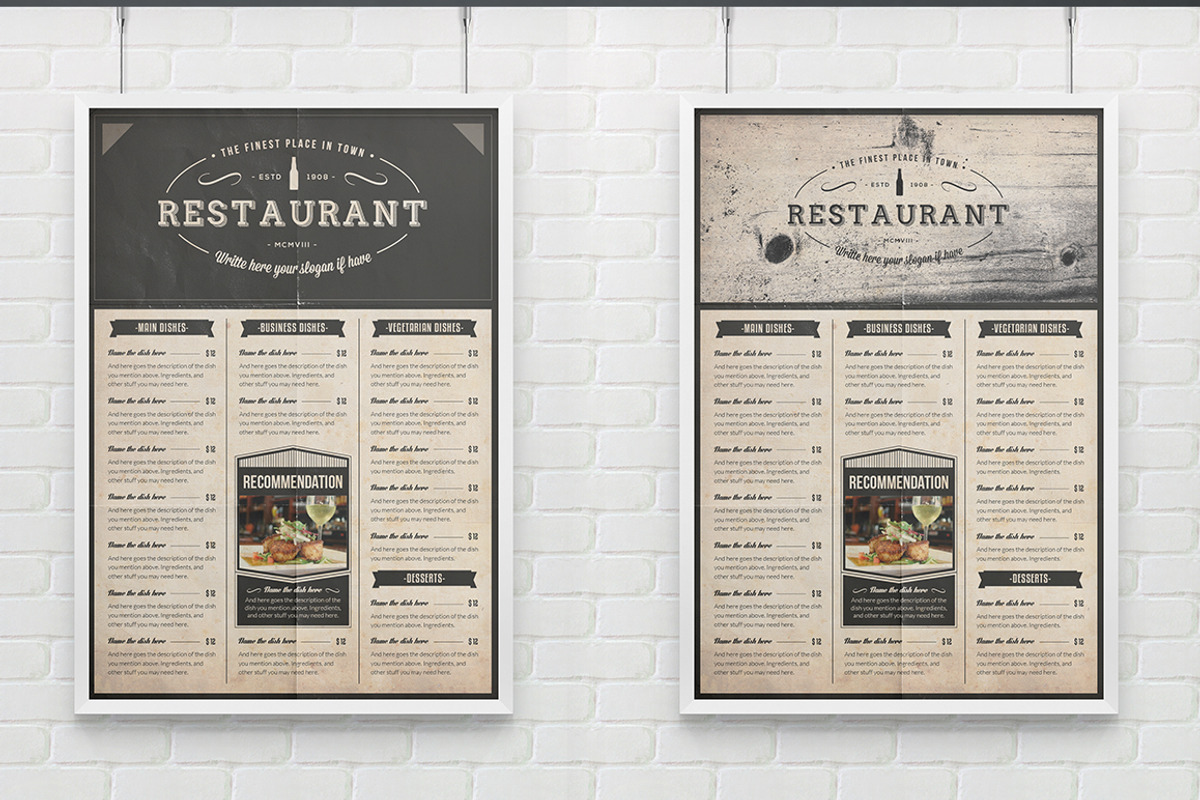 Elegant Food Menu 10, a Brochure Template by Luuqas Design (Photo 5 of 6)