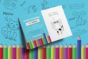 Super Coloring Rainbow Book for Kids