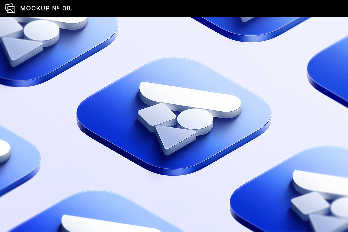 3D App Icon Logo Mockups - 12 Scenes, a Product Mockup by Asylab (Photo 17 of 22)