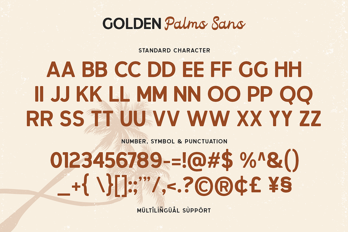 Golden Palms - Vintage Font Duo, a Sans Serif Font by Pixesia Studio (Photo 10 of 10)