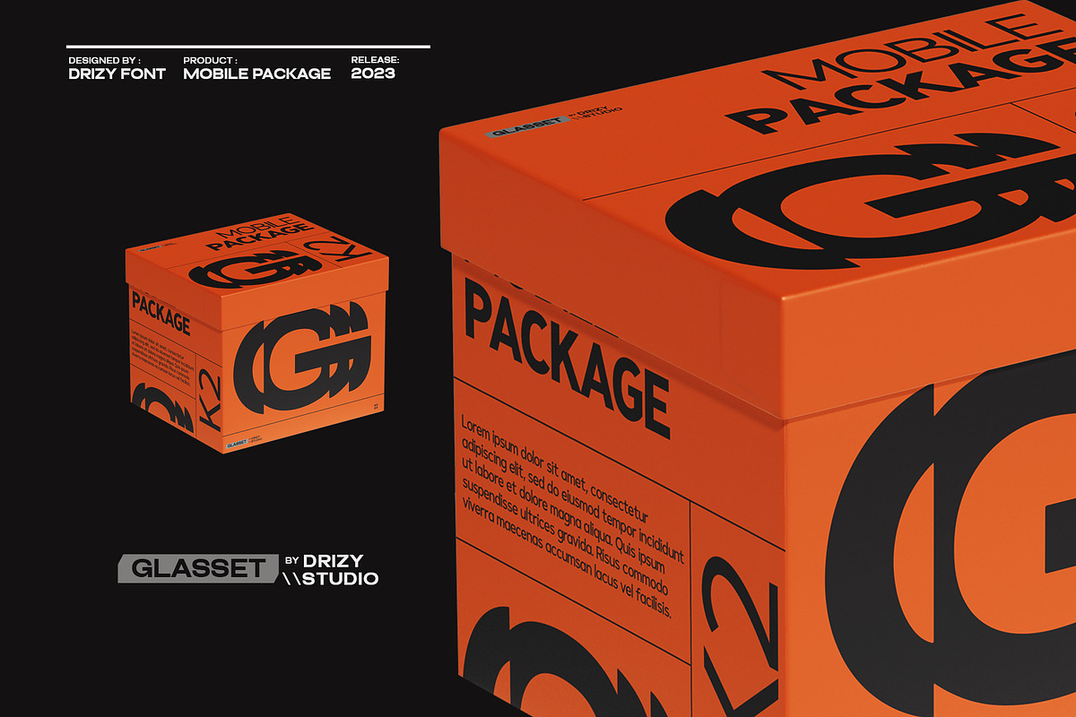 Glasset – Experimental Distort Font, a Sans Serif Font by Drizy (Photo 9 of 10)